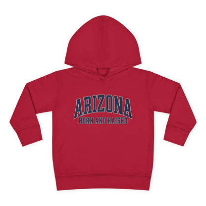 Arizona Born and Raised Classic Collegiate Unisex Toddler Pullover Fleece Hoodie