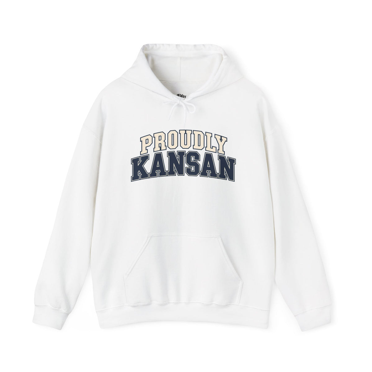 Proudly Kansan Kansas Unisex Hoodie State Name Graphic
