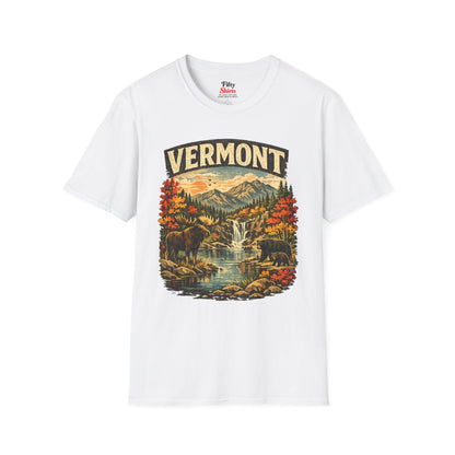 Vermont Wildlife Unisex Softstyle T Shirt State Pride Graphic Tee Collections FS03