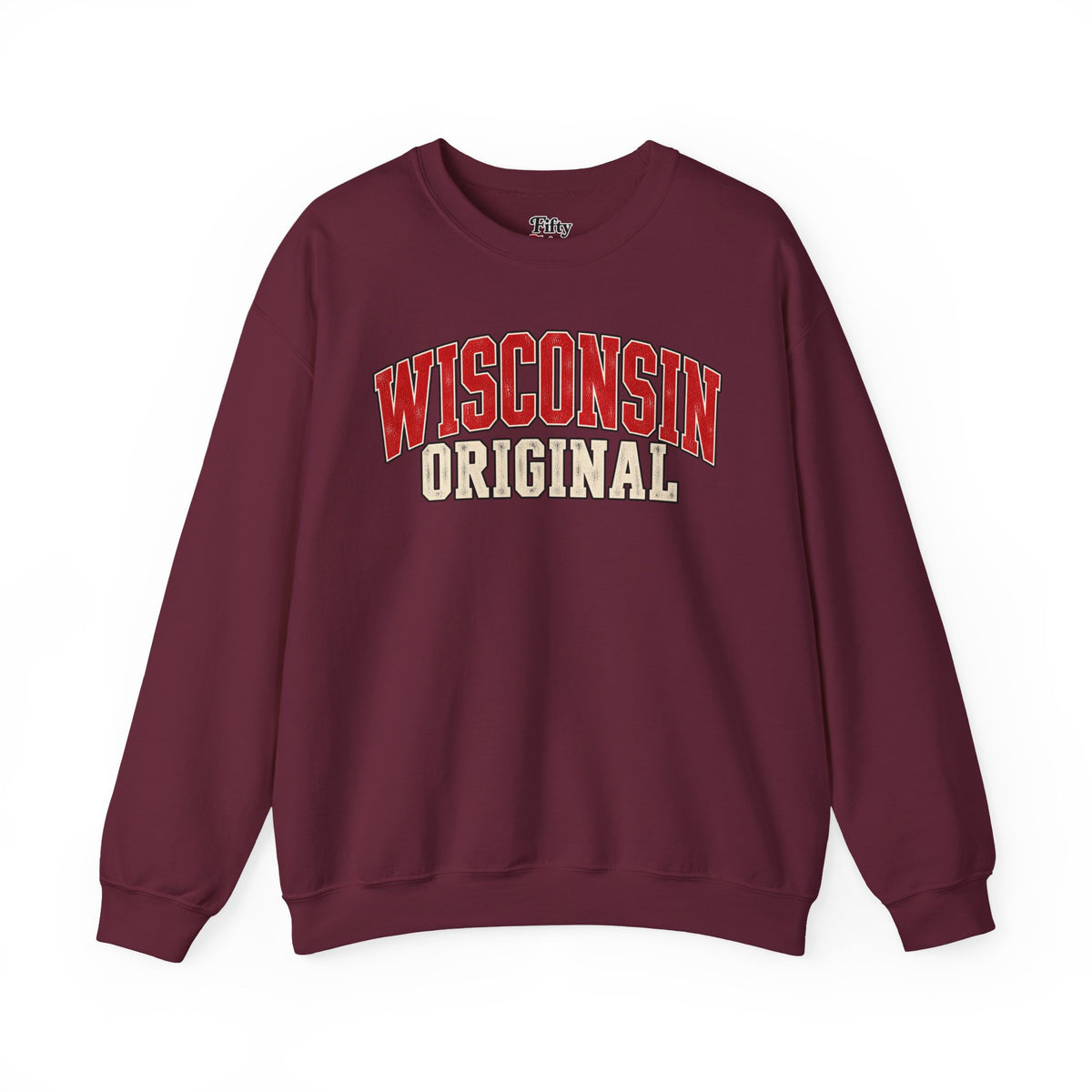 Wisconsin Original Unisex Crewneck Sweatshirt State Name Graphic