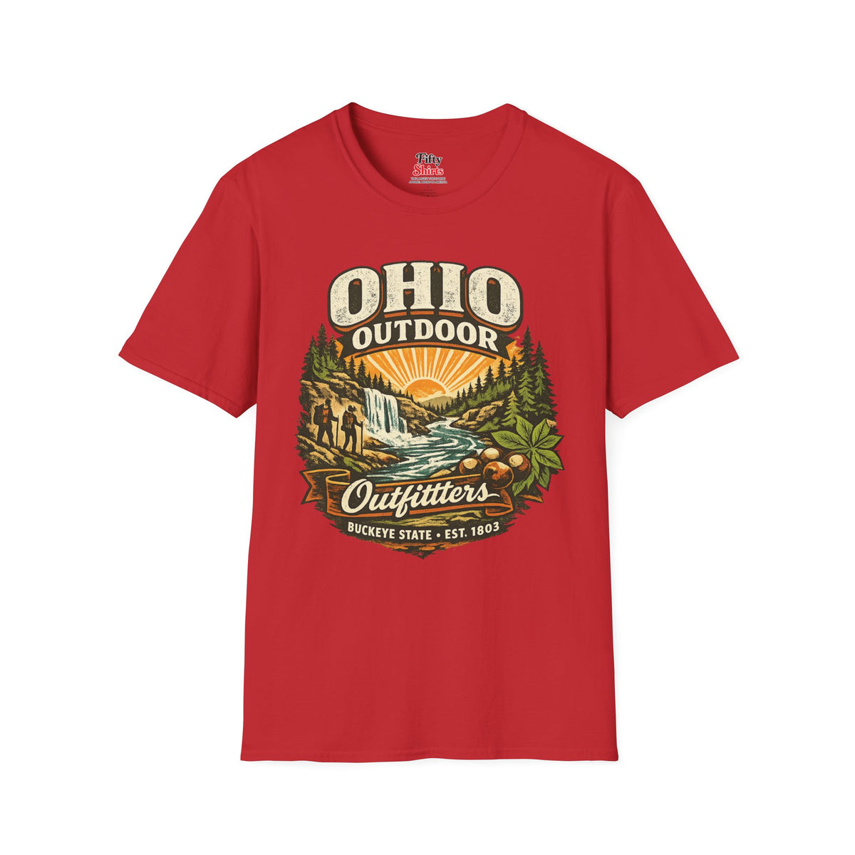 Ohio Outdoor Outfitters Unisex Softstyle T Shirt State Pride Graphic Tee Collections FS03