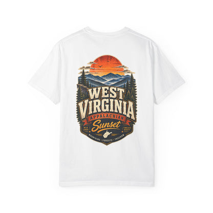 West Virginia Appalachian Sunset Unisex Comfort Color 1717 Streetwear Graphic Tee