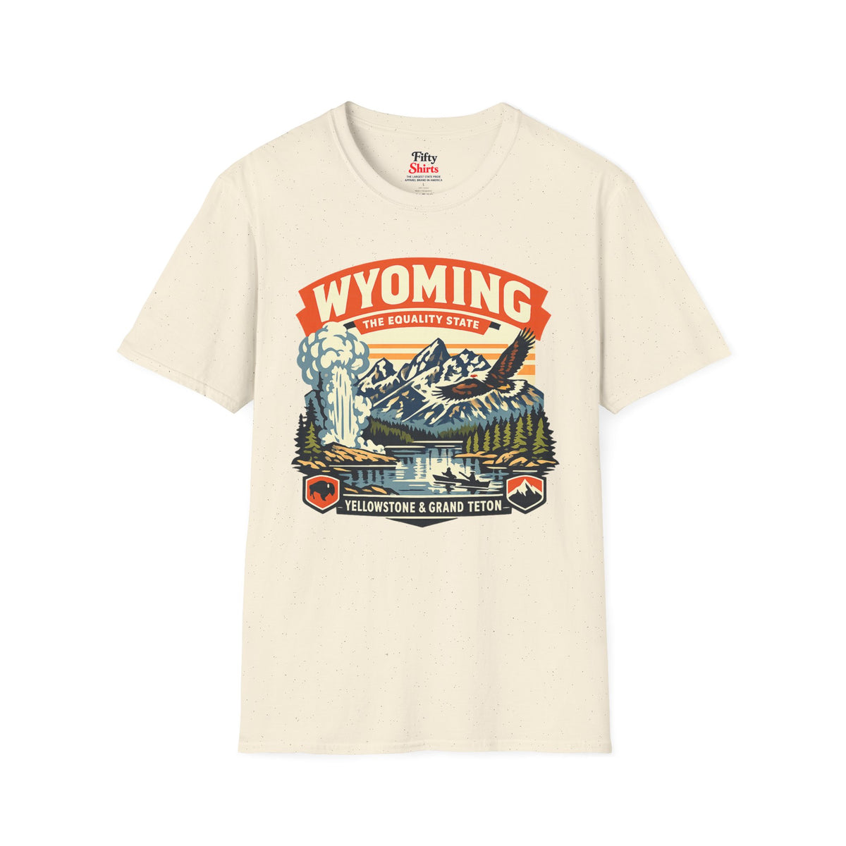 Wyoming Equality State Adventure Unisex Softstyle T Shirt State Pride Graphic Tee Collections FS03