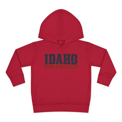 Idaho Born and Raised Rustic Americana Unisex Toddler Pullover Fleece Hoodie