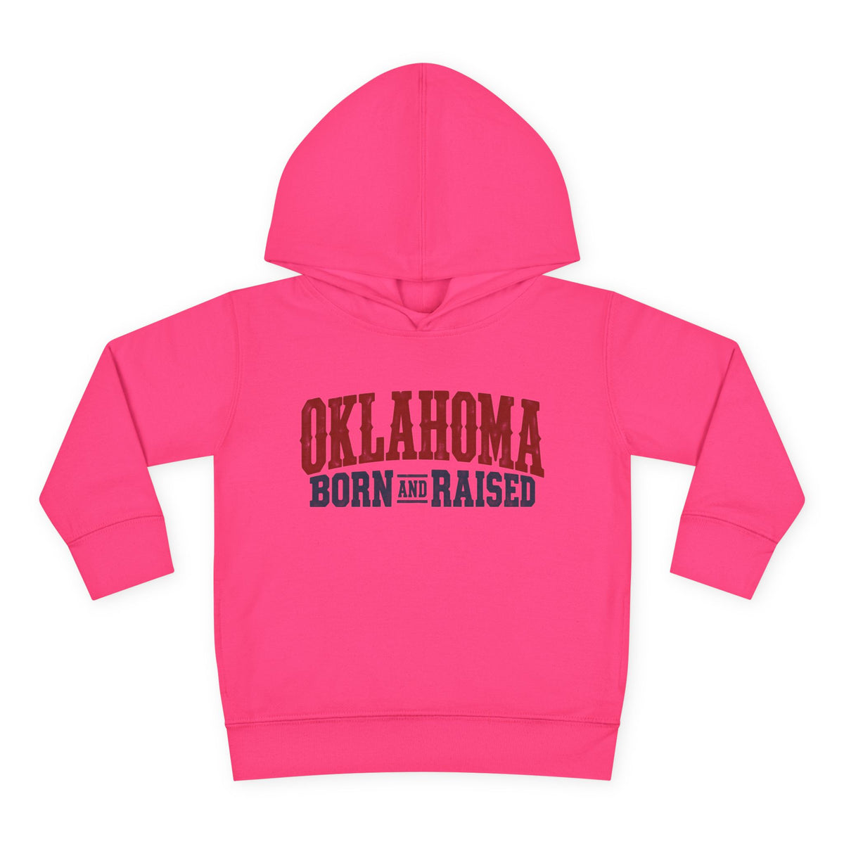 Oklahoma Born and Raised Classic Western Souvenir Unisex Toddler Pullover Fleece Hoodie