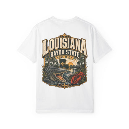 Louisiana Bayou Legacy Unisex Comfort Color 1717 Streetwear Graphic Tee