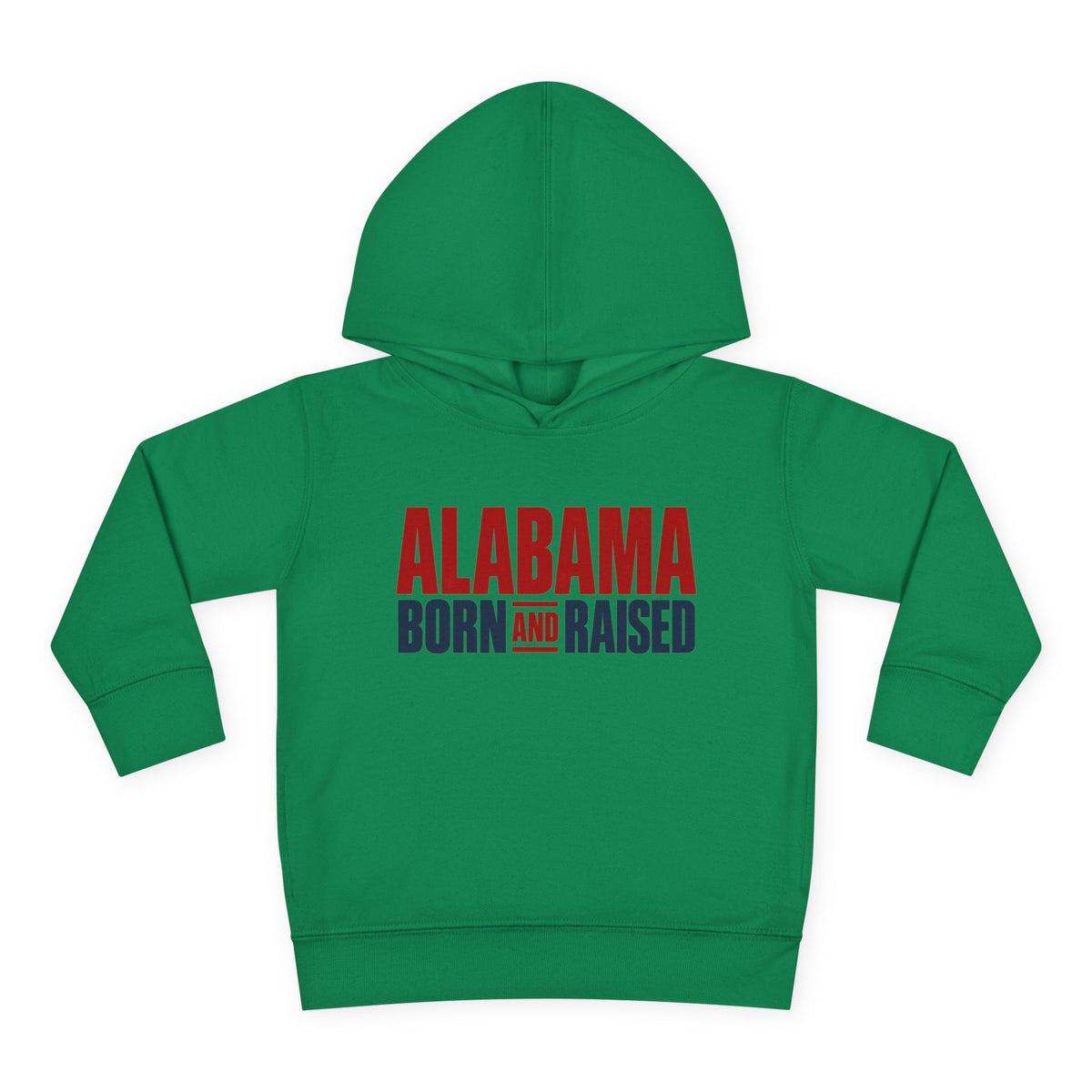 Alabama Born and Raised Minimal Heritage Unisex Toddler Pullover Fleece Hoodie