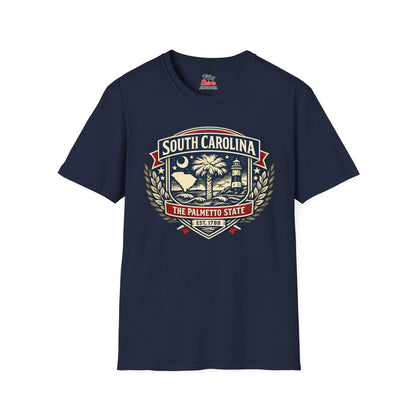 South Carolina Heritage Badge Unisex Softstyle T Shirt State Pride Graphic Tee Collections FS03