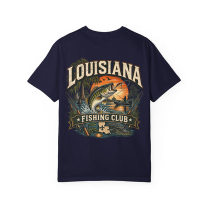 Louisiana Fishing Club Unisex Comfort Color 1717 Streetwear Graphic Tee