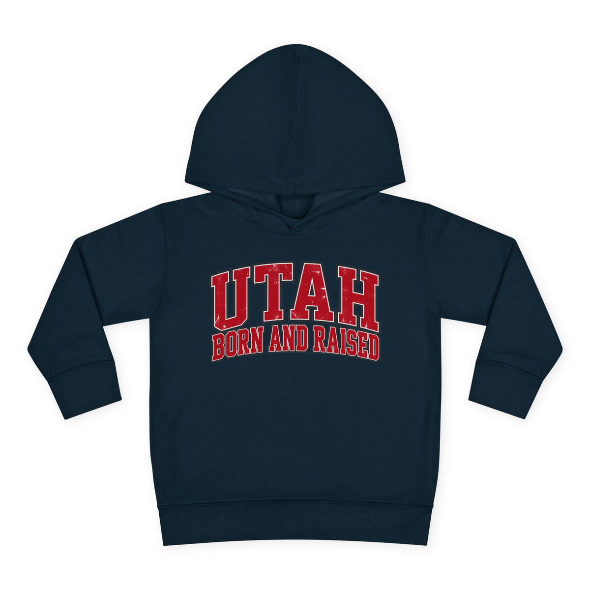 Utah Born and Raised Collegiate Classic Unisex Toddler Pullover Fleece Hoodie