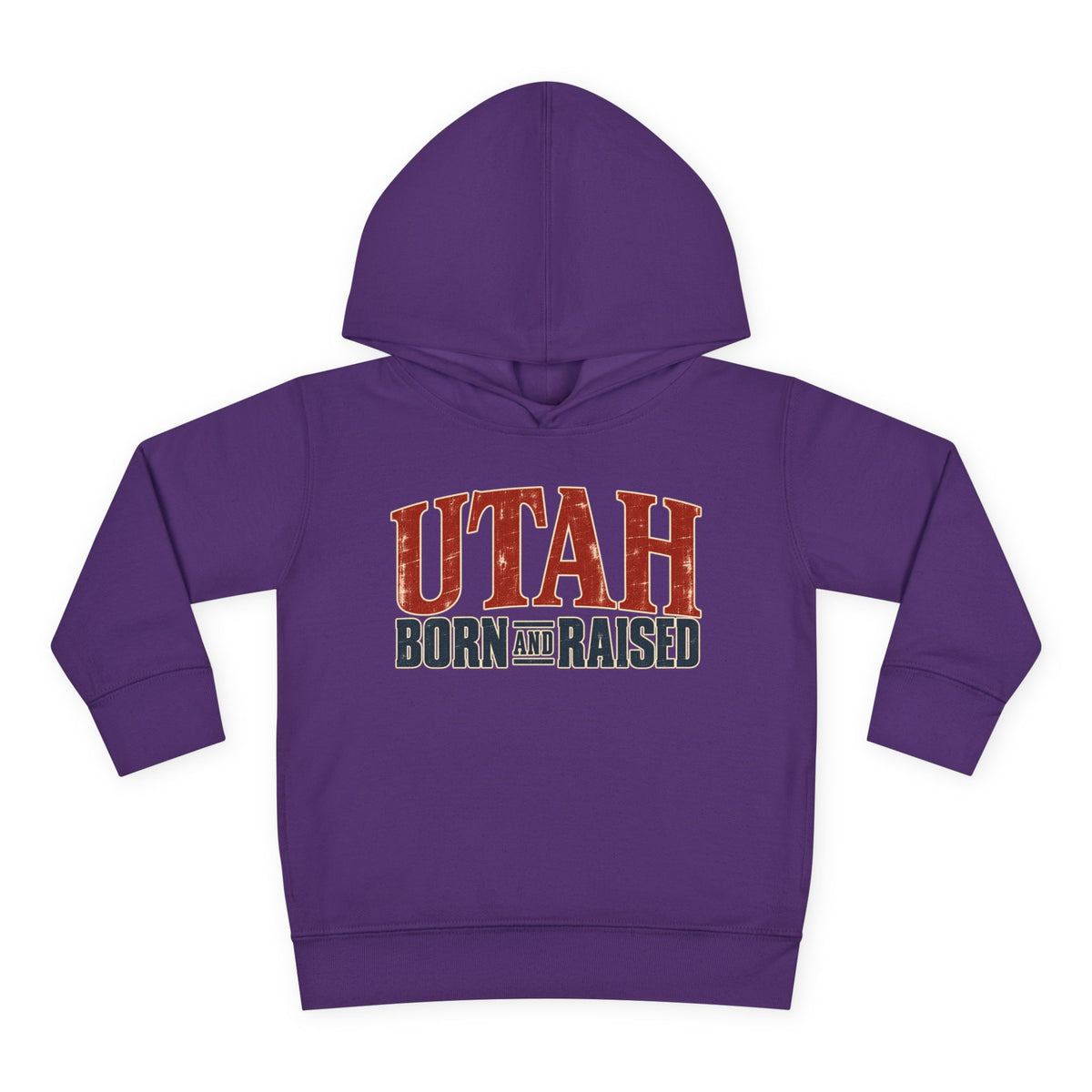 Utah Born and Raised Premium Heritage Unisex Toddler Pullover Fleece Hoodie