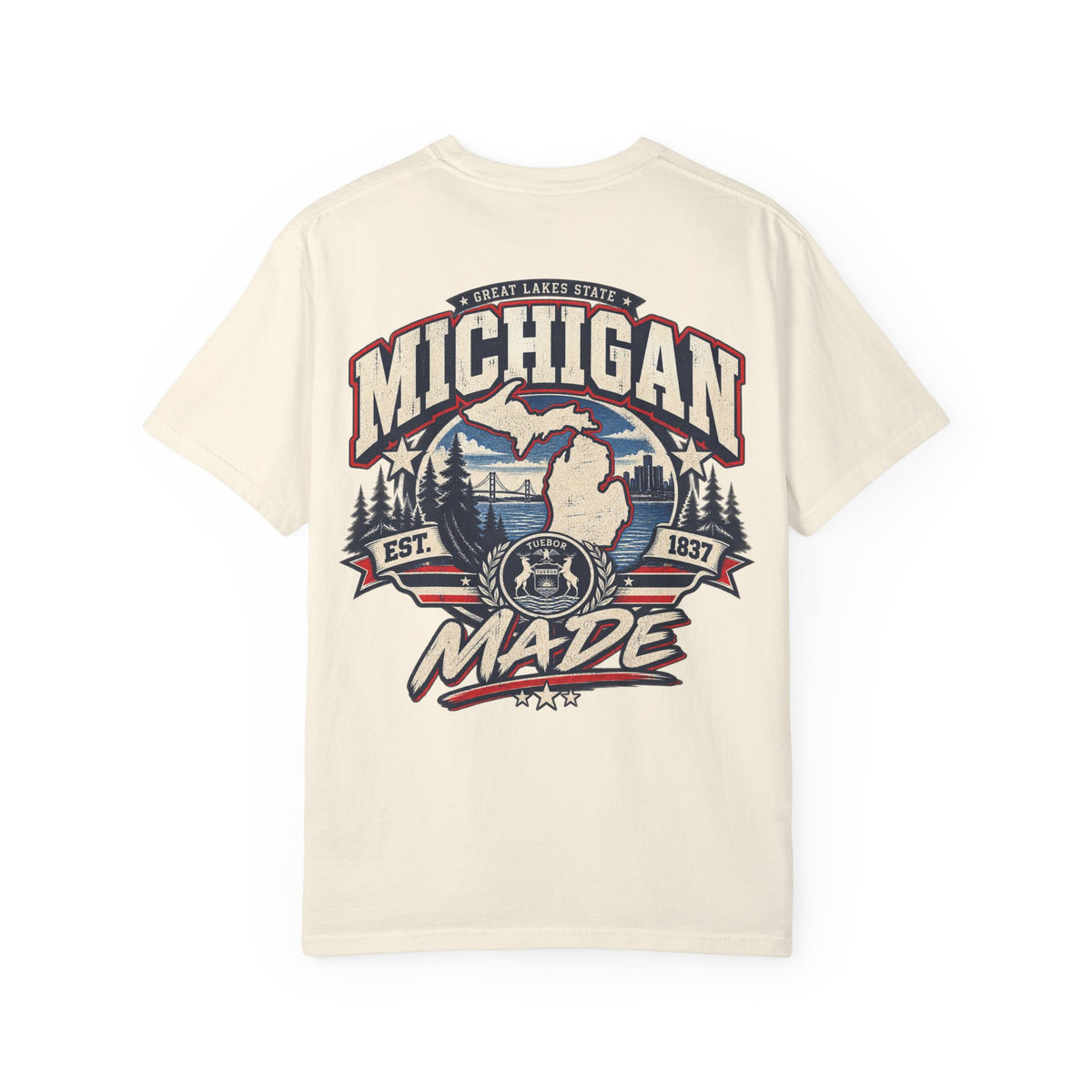 Michigan Made Unisex Comfort Color 1717 Streetwear Graphic Tee