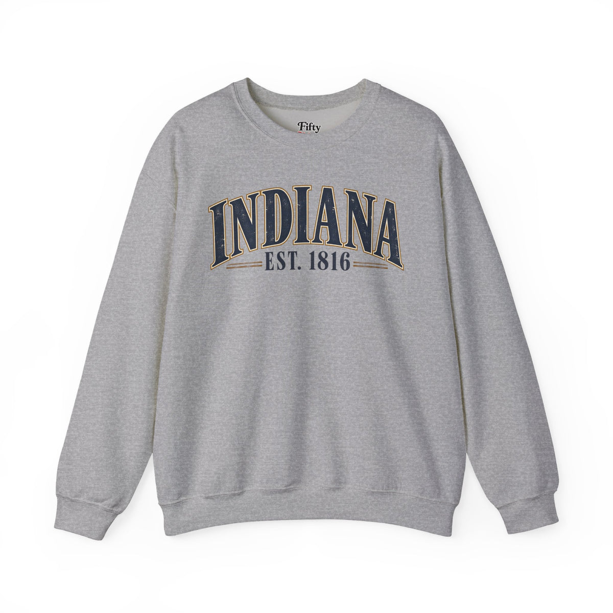 Indiana Est 1816 Unisex Crewneck Sweatshirt State Name Graphic
