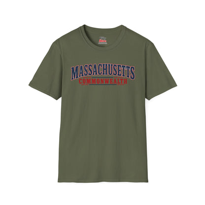 Massachusetts Commonwealth Unisex Softstyle T Shirt State Name Graphic Tee