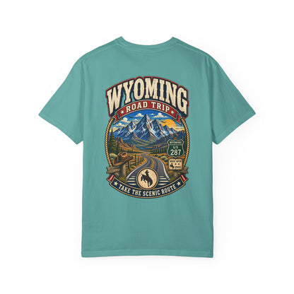 Wyoming Roadtrip Unisex Comfort Color 1717 Streetwear Graphic Tee