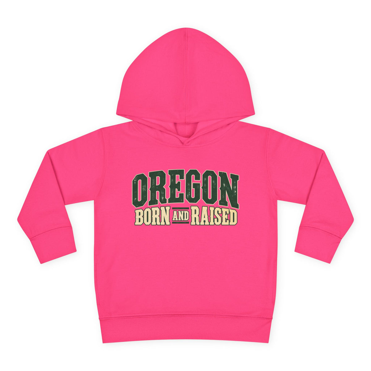 Oregon Born and Raised Pacific Northwest Americana Unisex Toddler Pullover Fleece Hoodie