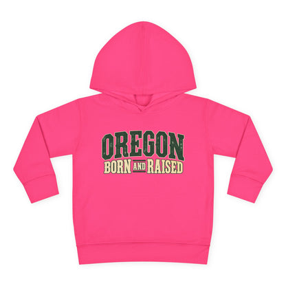 Oregon Born and Raised Pacific Northwest Americana Unisex Toddler Pullover Fleece Hoodie
