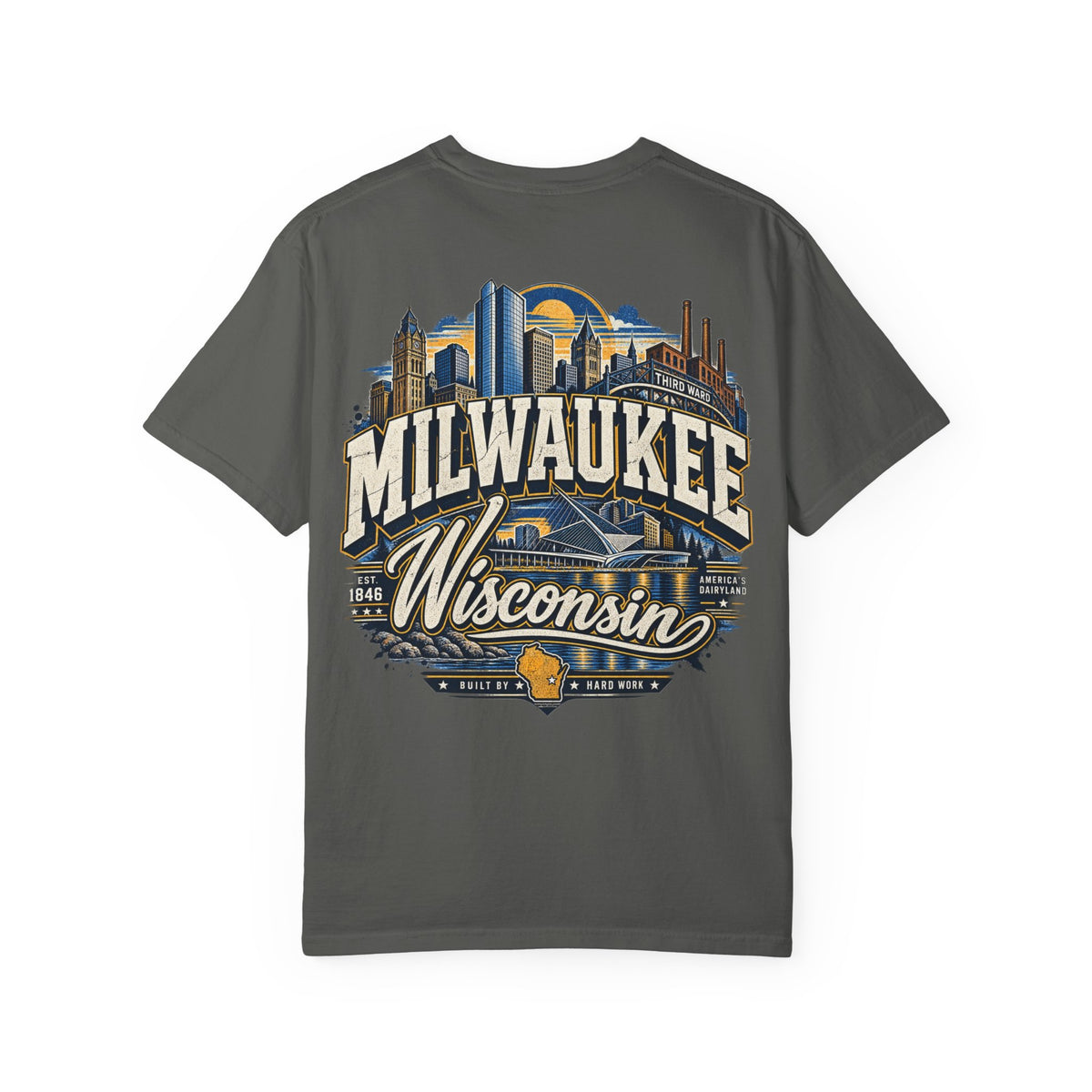 Milwaukee Wisconsin Unisex Comfort Color 1717 Streetwear Graphic Tee