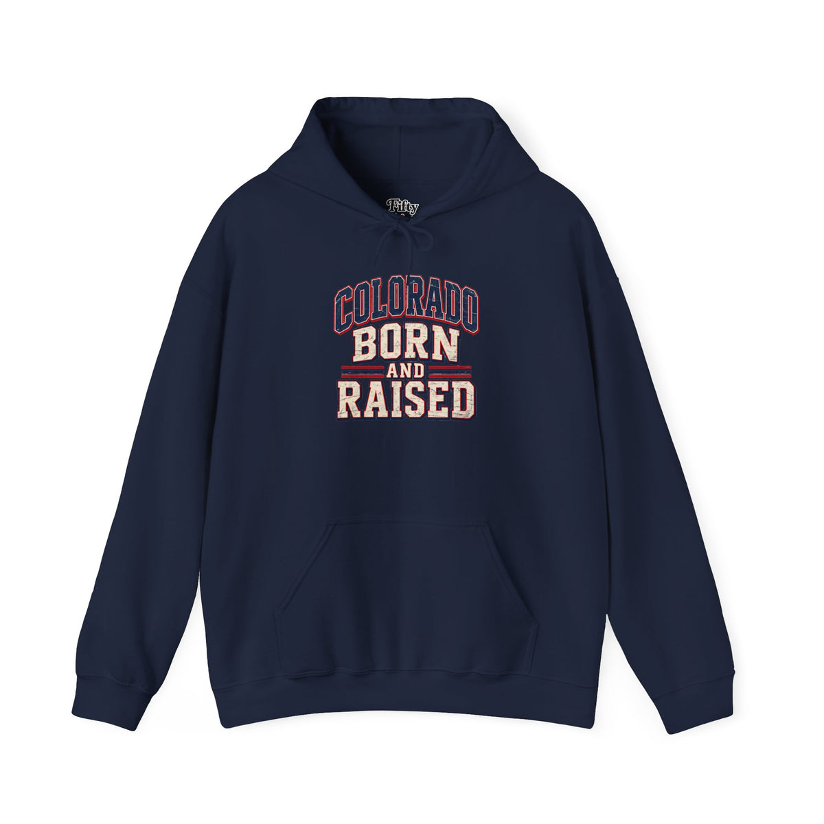 Colorado Born and Raised Unisex Hoodie State Name Graphic