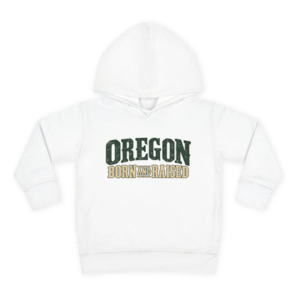 Oregon Born and Raised Rustic Pacific Northwest Unisex Toddler Pullover Fleece Hoodie