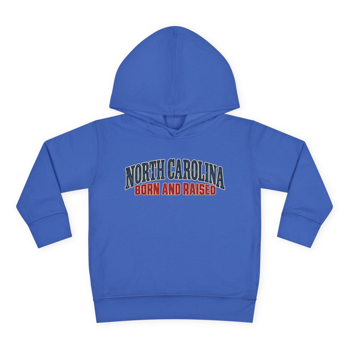 North Carolina Born and Raised Classic Souvenir Unisex Toddler Pullover Fleece Hoodie