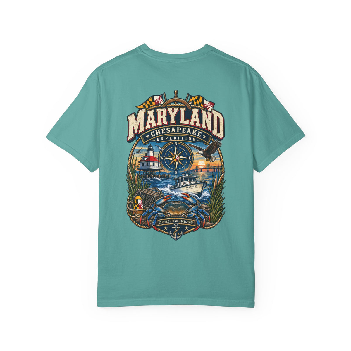 Maryland Bay Expedition Unisex Comfort Color 1717 Streetwear Graphic Tee