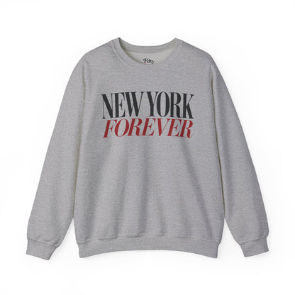 New York Forever Unisex Crewneck Sweatshirt State Name Graphic