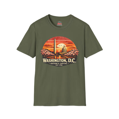 Washington D.C. Monument Sunset Unisex Softstyle T Shirt State Pride Graphic Tee Collections FS03