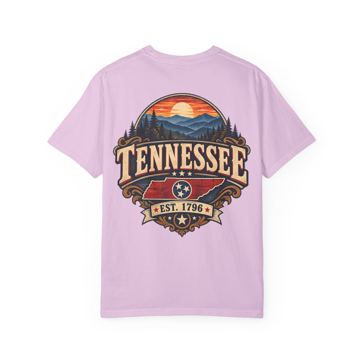 Tennessee Established 1796 Unisex Comfort Color 1717 Streetwear Graphic Tee