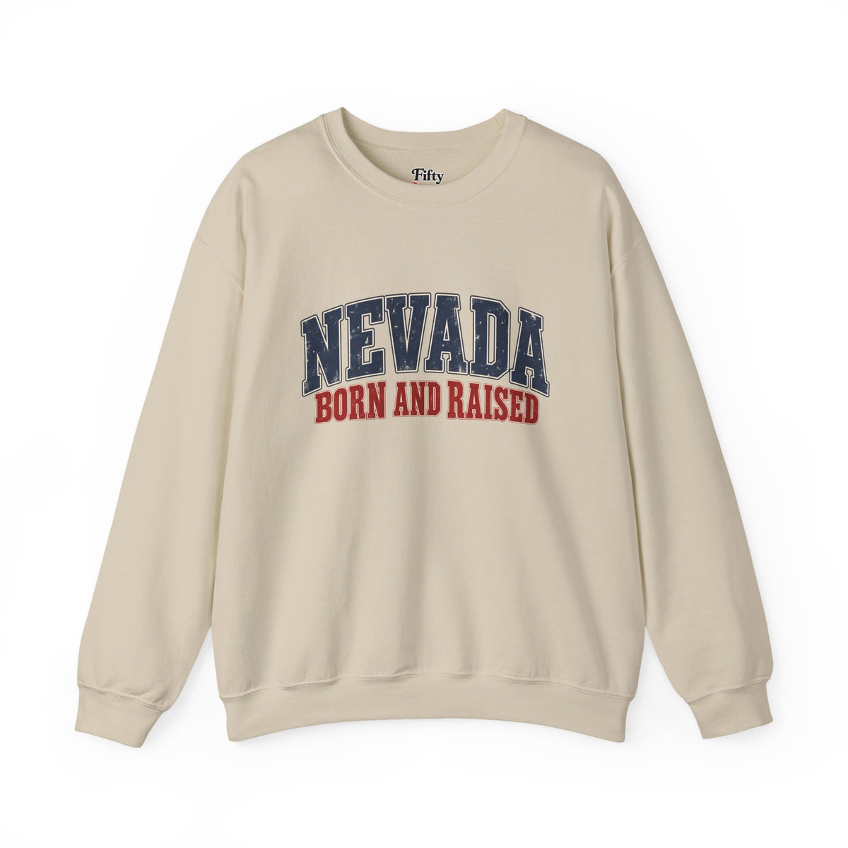 Nevada Born and Raised Vintage Americana Unisex Sweatshirt Graphic