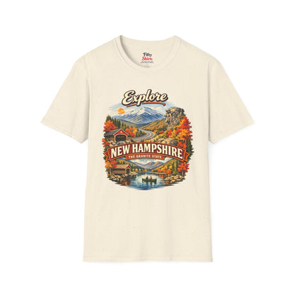 Explore New Hampshire Unisex Softstyle T Shirt State Pride Graphic Tee Collections FS03