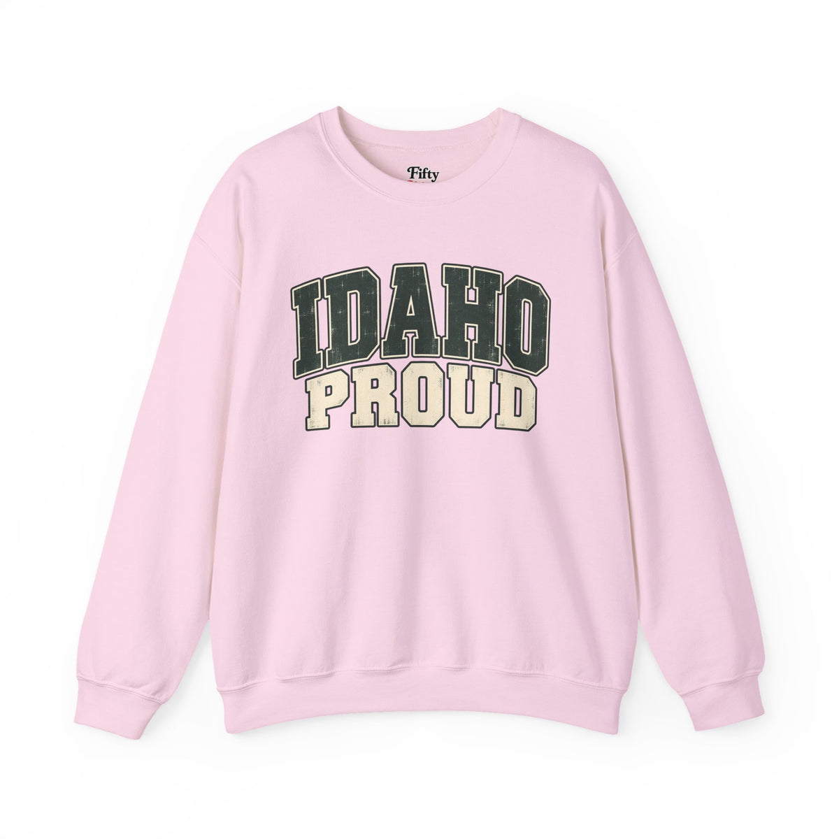 Idaho Proud Unisex Crewneck Sweatshirt State Name Graphic