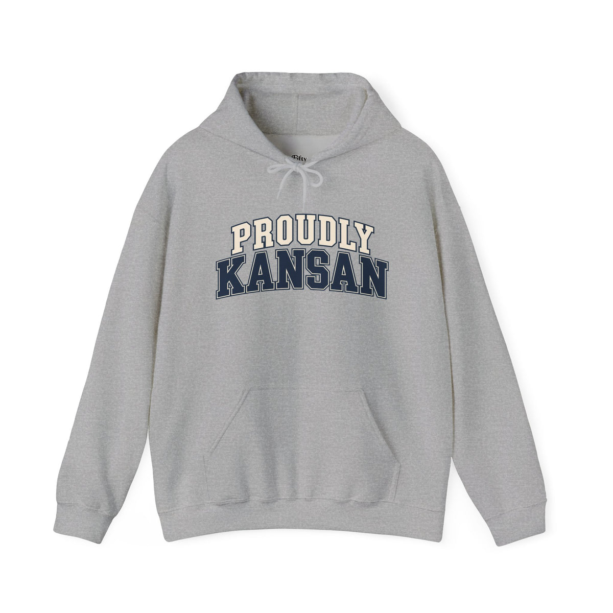 Proudly Kansan Kansas Unisex Hoodie State Name Graphic