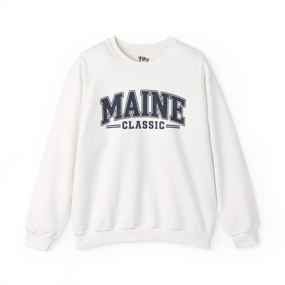 Maine Classic Unisex Crewneck Sweatshirt State Name Graphic