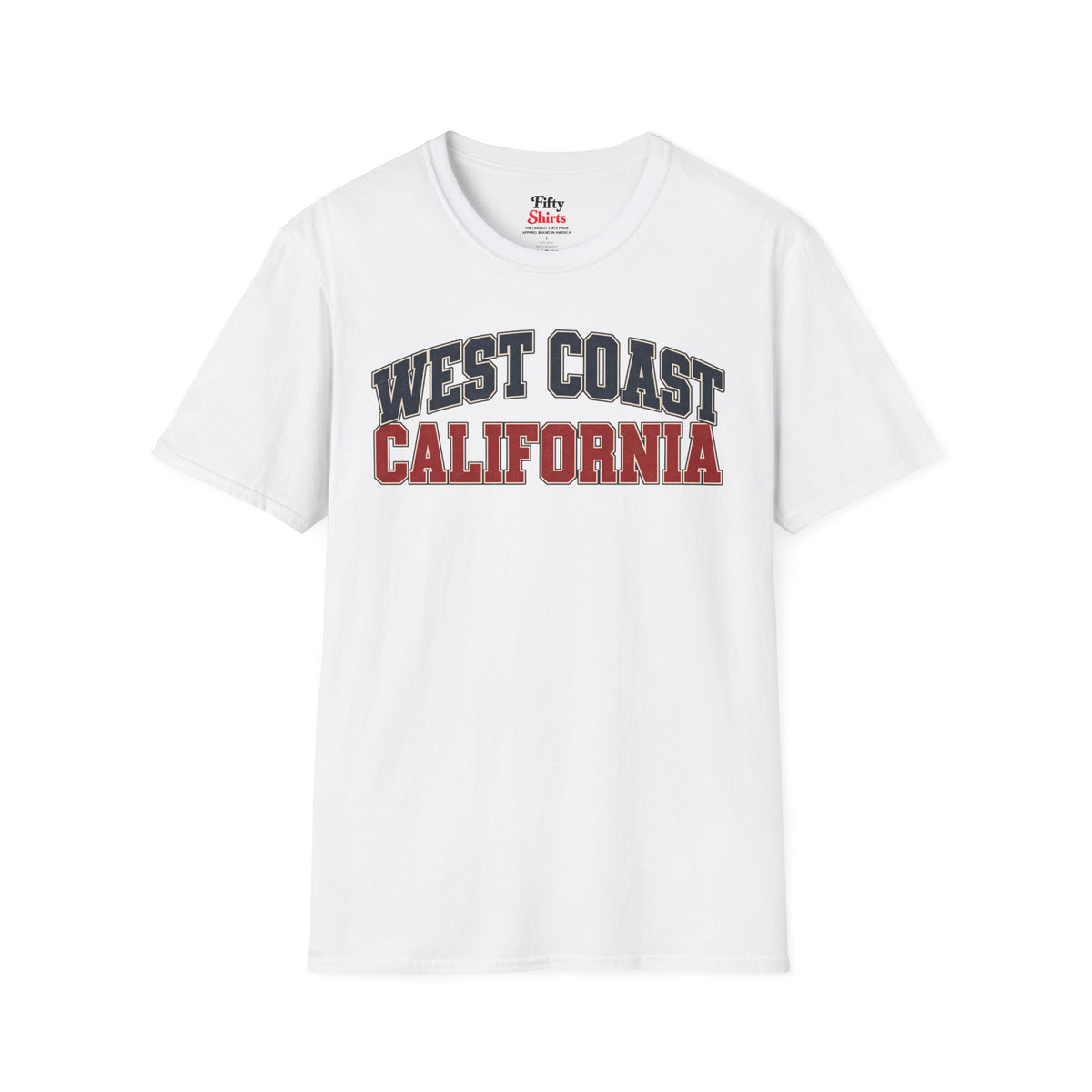 West Coast California Unisex Softstyle T Shirt State Name Graphic Tee