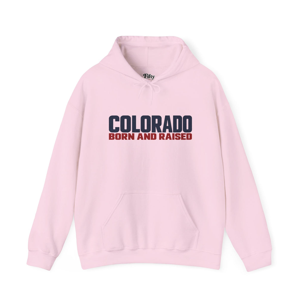 Colorado Born and Raised Minimal Modern Unisex Hoodie Graphic