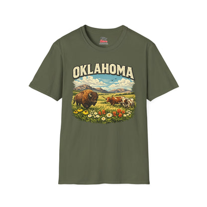 Oklahoma Wildlife Unisex Softstyle T Shirt State Pride Graphic Tee Collections FS03