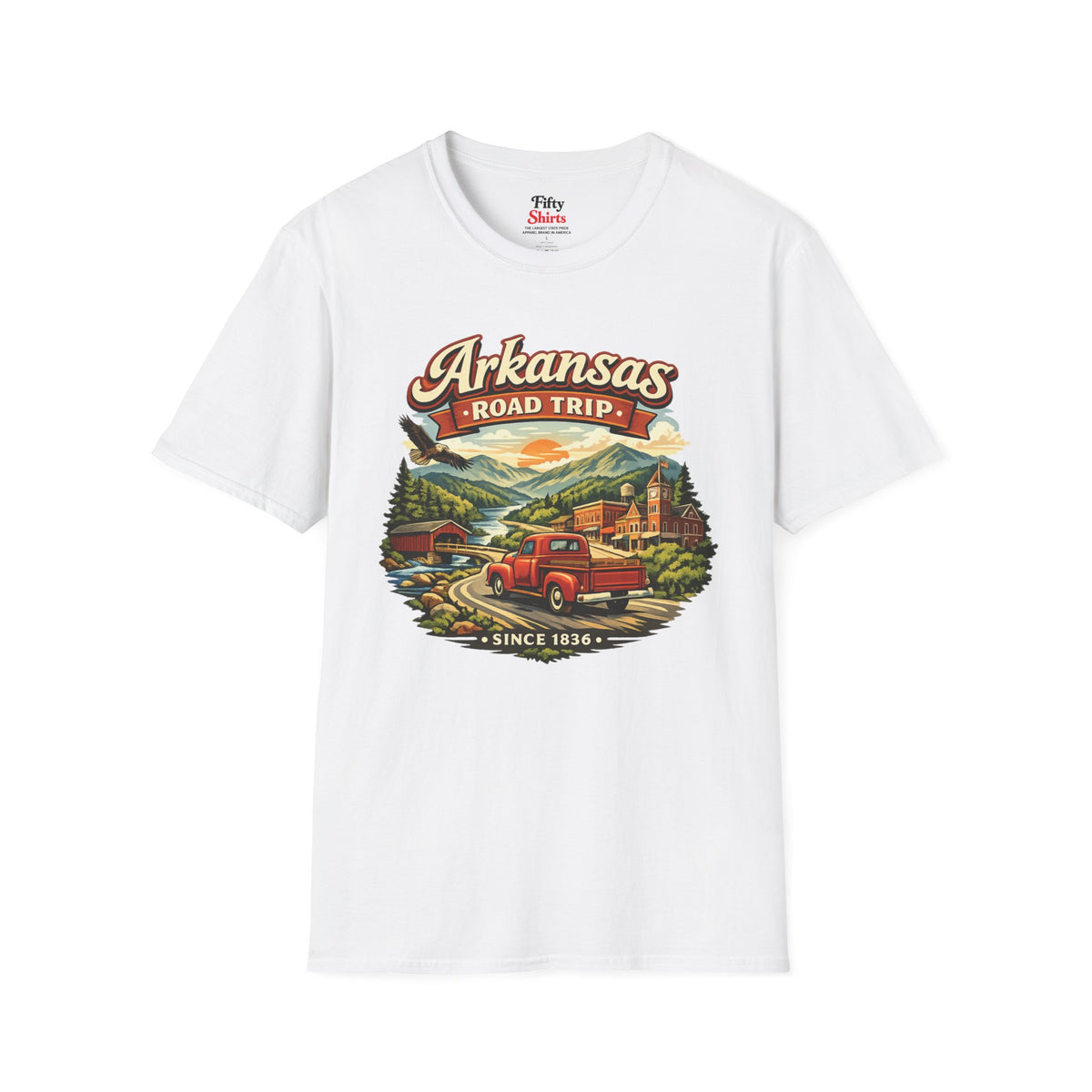 Arkansas Roadtrip Unisex Softstyle T Shirt State Pride Graphic Tee Collections FS03