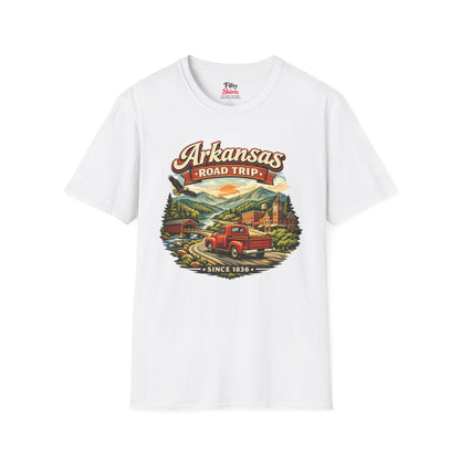 Arkansas Roadtrip Unisex Softstyle T Shirt State Pride Graphic Tee Collections FS03