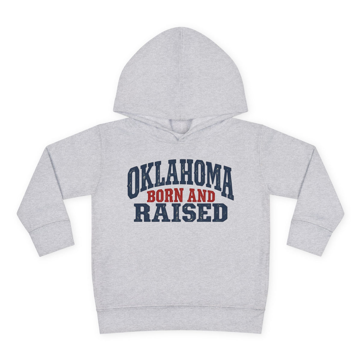Oklahoma Born and Raised Rustic Americana Unisex Toddler Pullover Fleece Hoodie