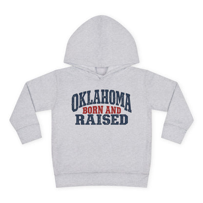 Oklahoma Born and Raised Rustic Americana Unisex Toddler Pullover Fleece Hoodie