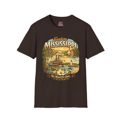 Explore Mississippi Unisex Softstyle T Shirt State Pride Graphic Tee Collections FS03