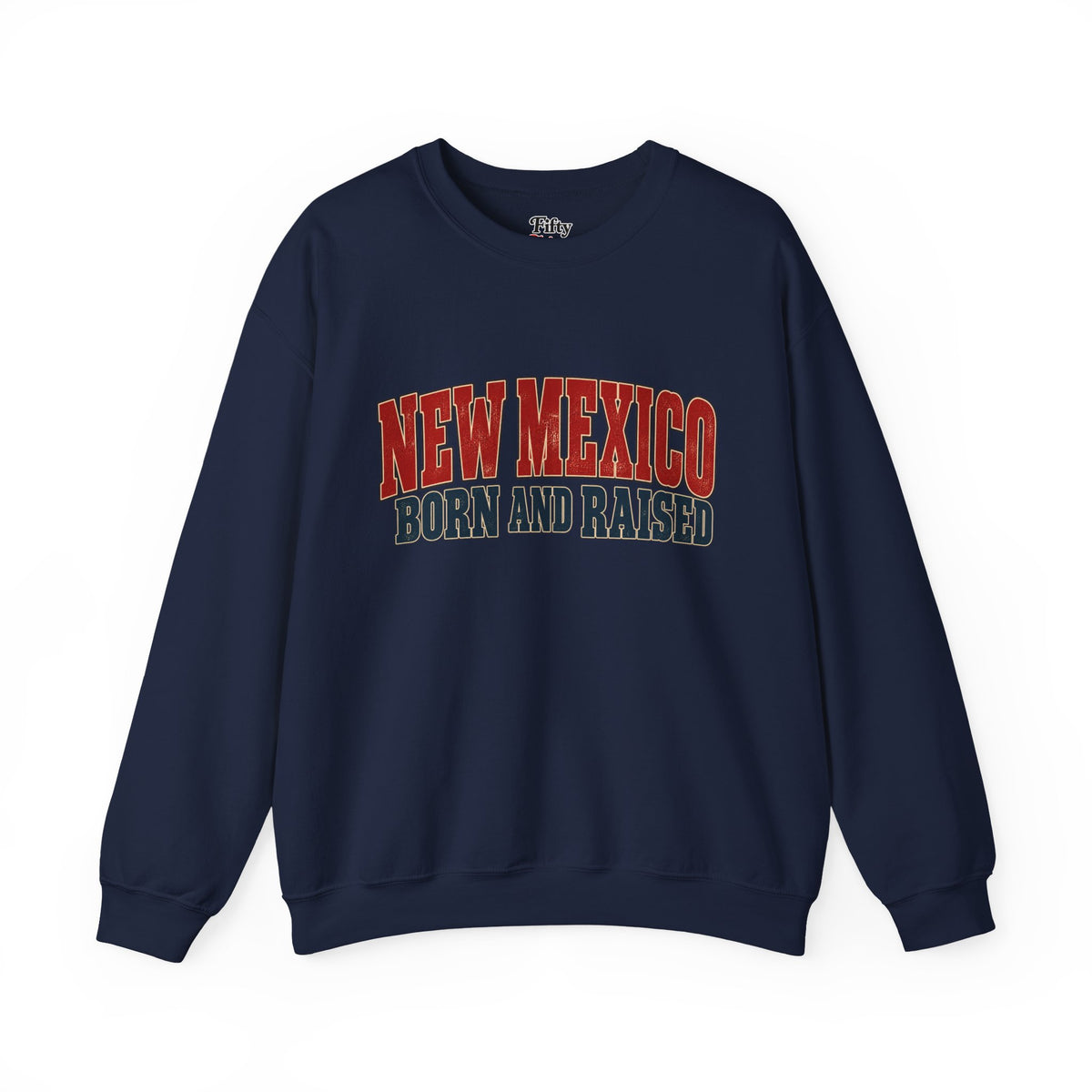 New Mexico Born and Raised Vintage Americana Unisex Sweatshirt Graphic