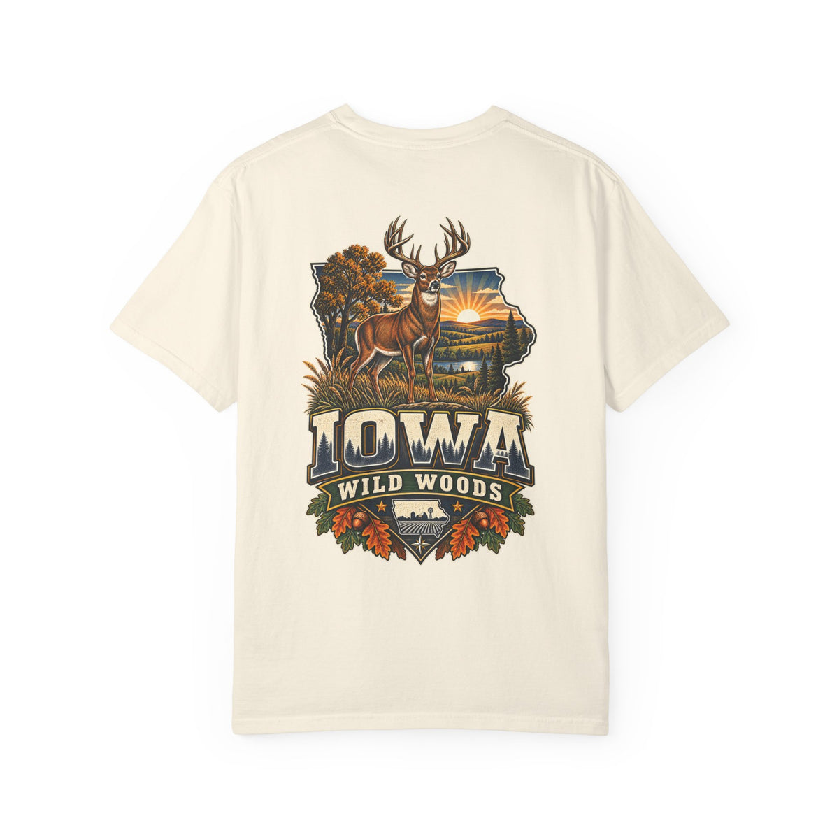 Iowa Wild Woods Unisex Comfort Color 1717 Streetwear Graphic Tee