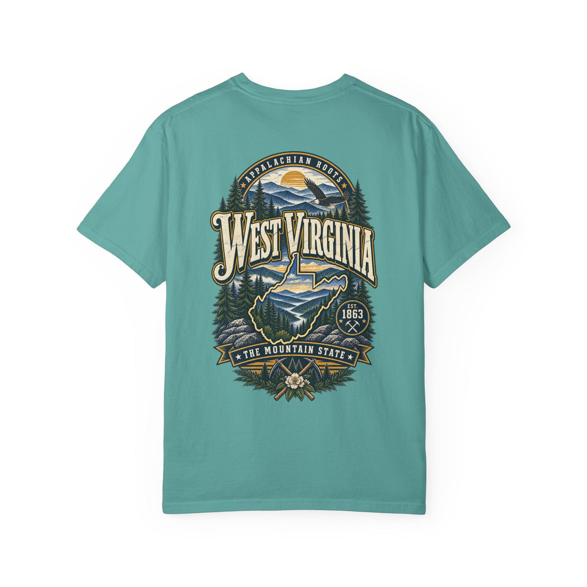West Virginia Appalachian Roots Unisex Comfort Color 1717 Streetwear Graphic Tee