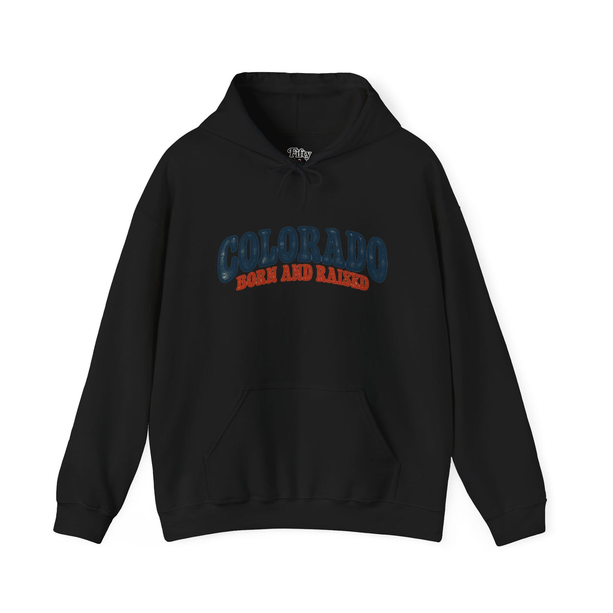 Colorado Born and Raised Retro 1970s Unisex Hoodie Graphic