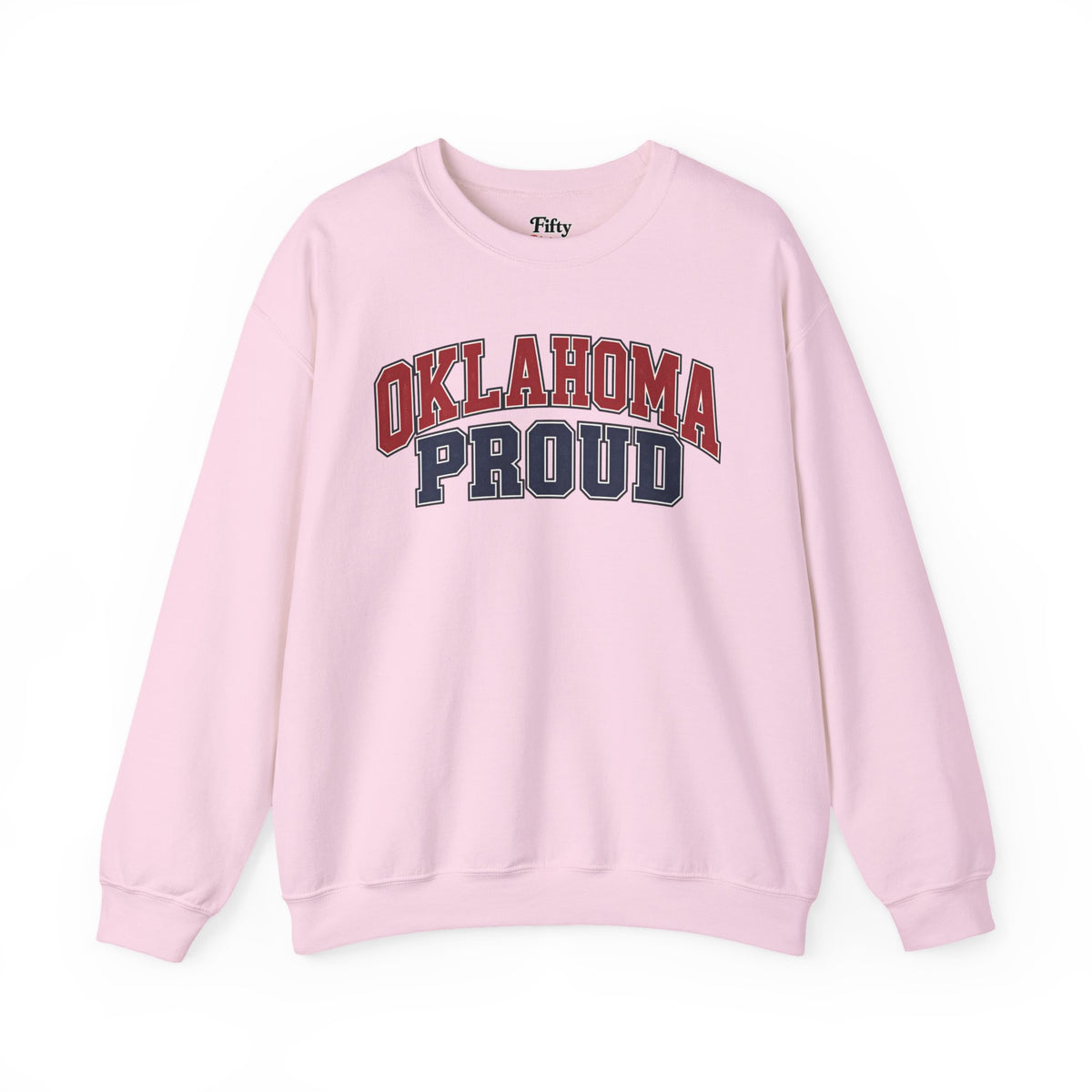 Oklahoma Proud Unisex Crewneck Sweatshirt State Name Graphic