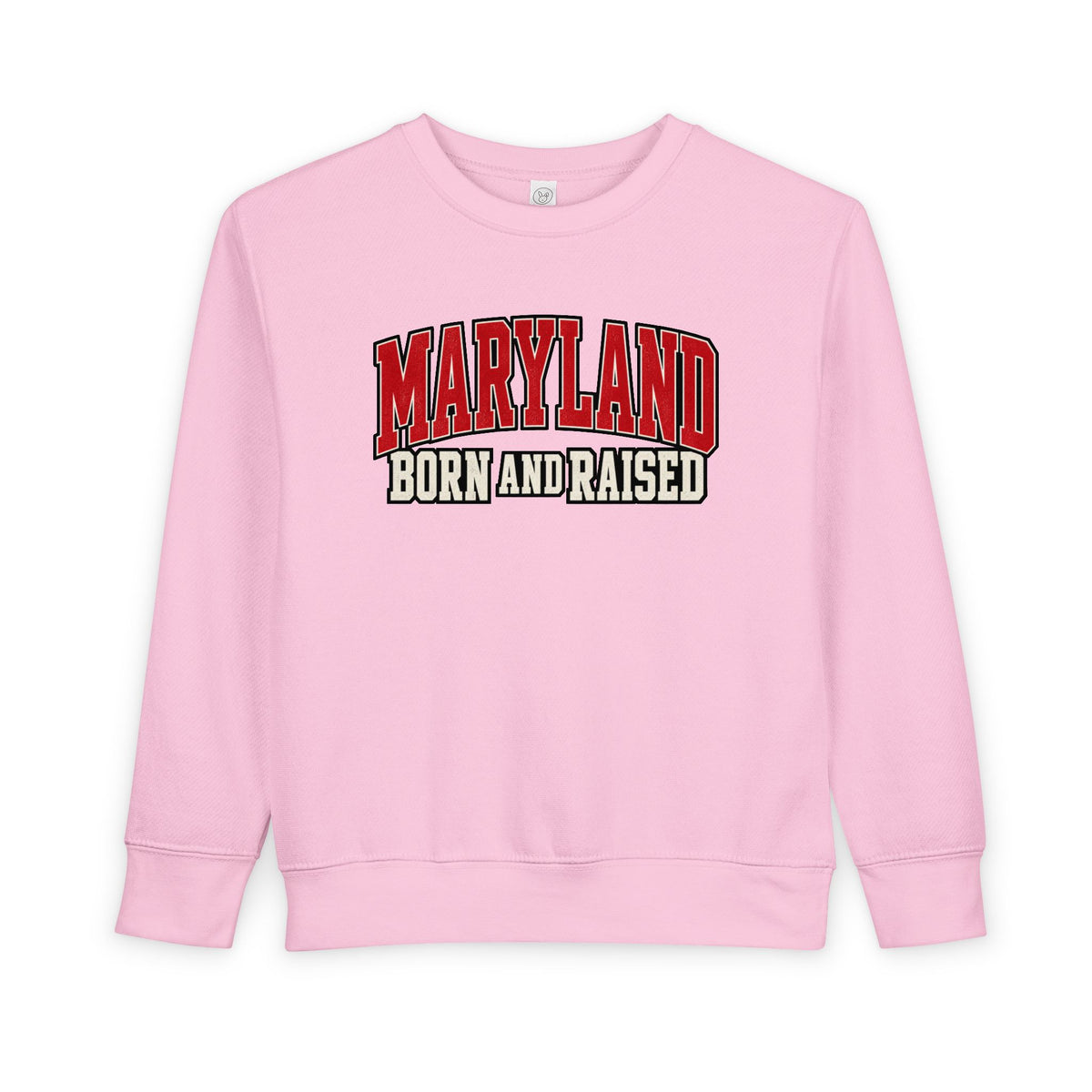 Maryland Born and Raised Bold Athletic Unisex Toddler Sweatshirt