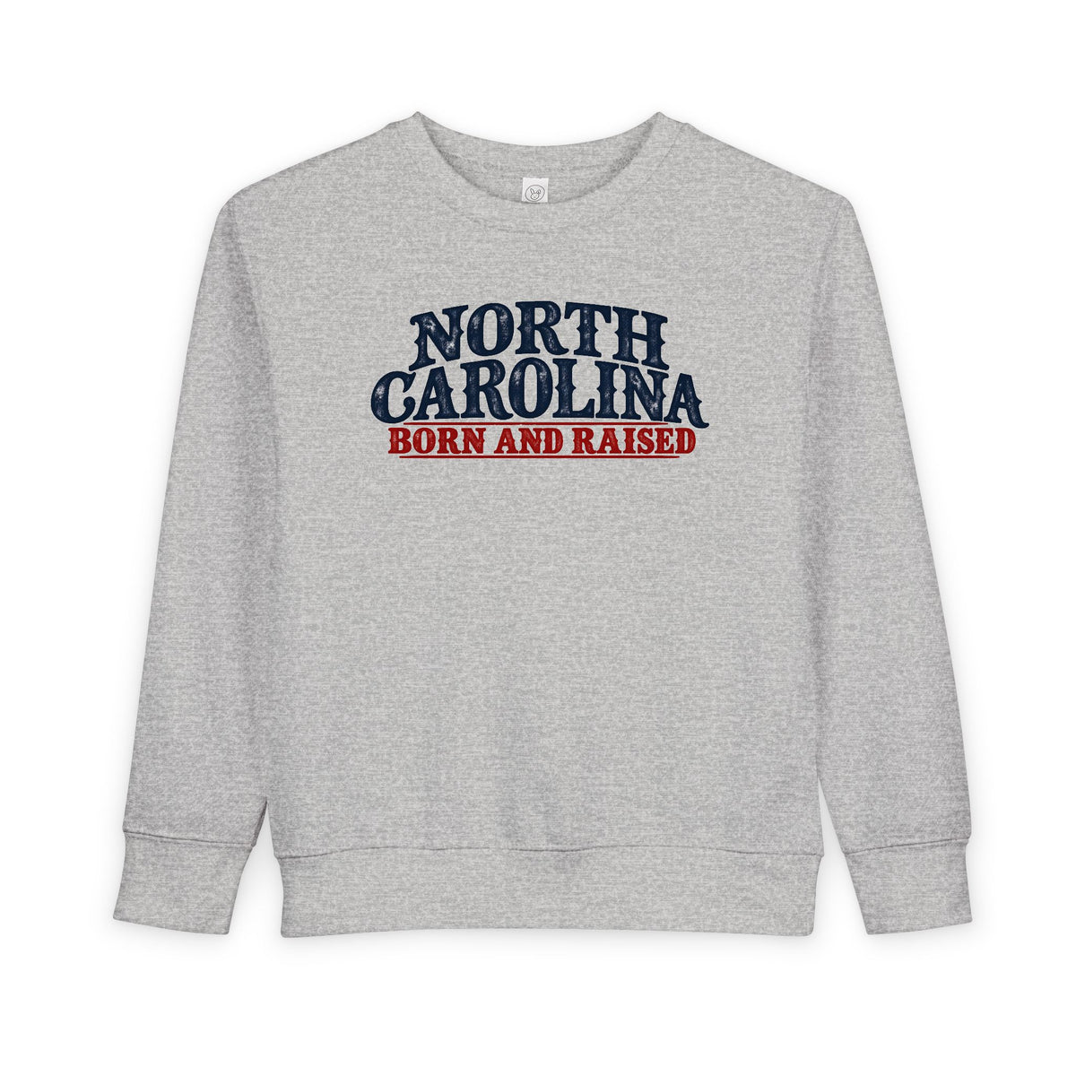 North Carolina Born and Raised Southern Heritage Unisex Toddler Sweatshirt