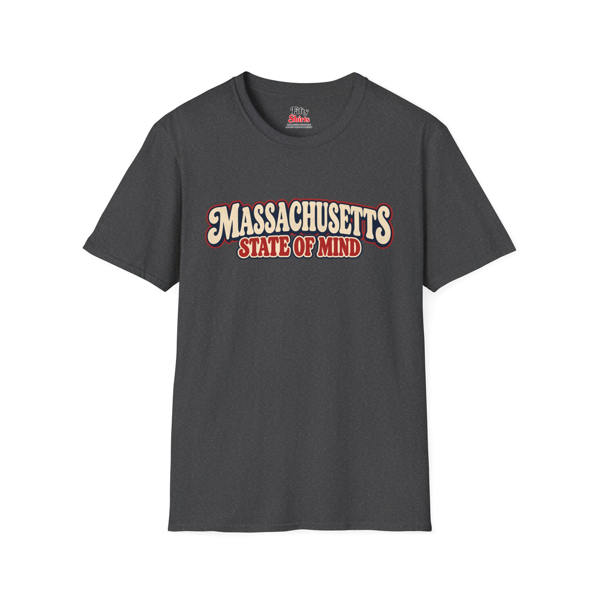 Massachusetts State Of Mind Unisex Softstyle T Shirt State Name Graphic Tee